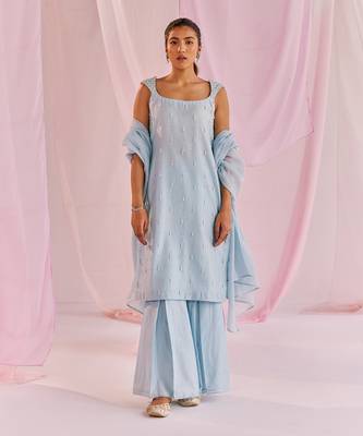 Blue iris sharara set 1