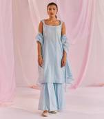 Blue iris sharara set