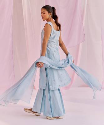 Blue iris sharara set 2