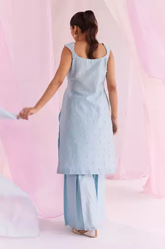 Blue iris sharara set