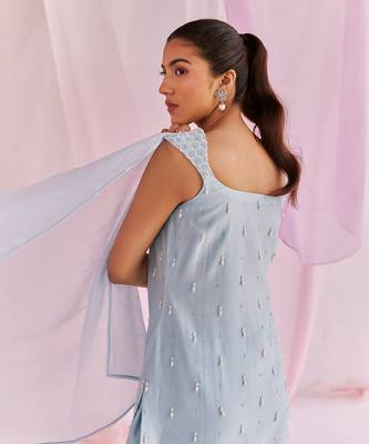 Blue iris sharara set 4