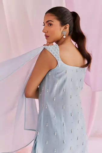 Blue iris sharara set