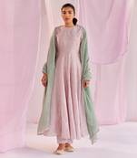 Pink aleysa anarkali set
