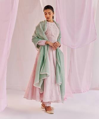 Pink aleysa anarkali set 2