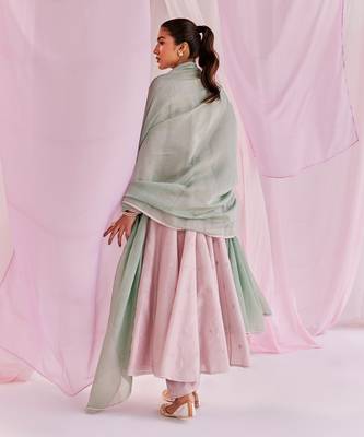 Pink aleysa anarkali set 3