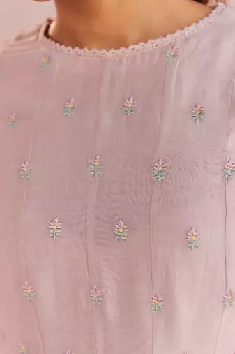 Pink aleysa anarkali set