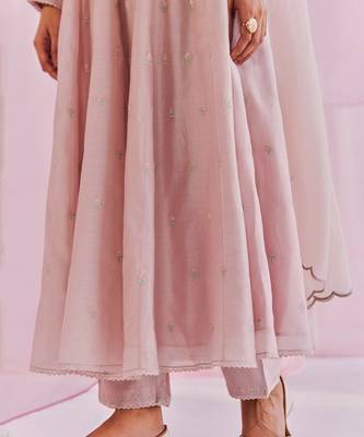 Pink aleysa anarkali set 5
