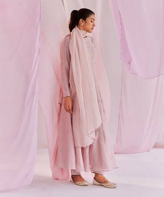 Pink aleysa anarkali montone set 2