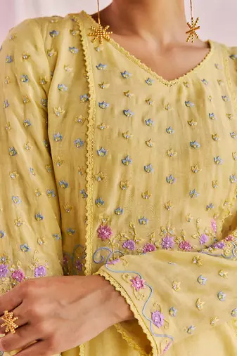 Yellow alara kurta set