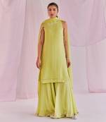 Lime green ayana sharara set