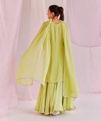 Lime green ayana sharara set 3