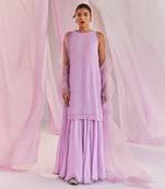 Purple evara sharara set