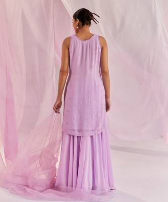 Purple evara sharara set 3