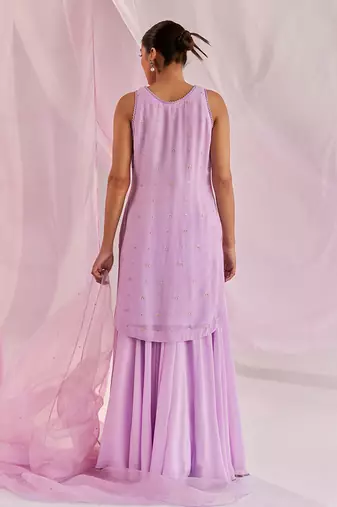 Purple evara sharara set