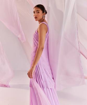 Purple evara sharara set 4