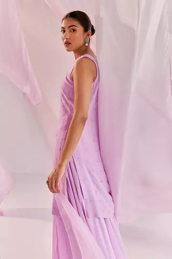 Purple evara sharara set