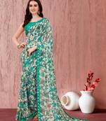 Mint Ethnic Printed Work Designer Festive Saree