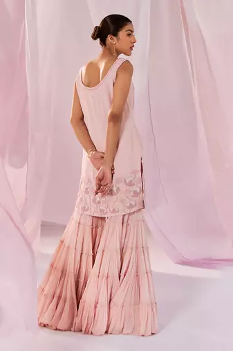 Pink pahi sharara set
