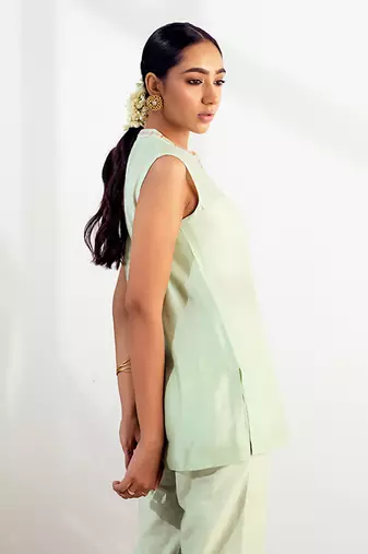 Mint green tunic