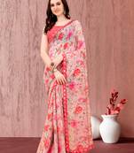 Multi Ethnic Printed Work Designer Festive Saree