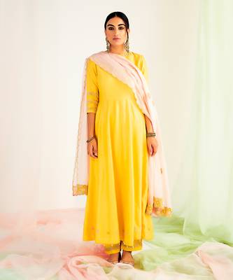 Sunshine yellow ayisha kurta set 1