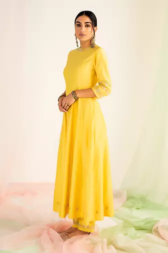 Sunshine yellow ayisha kurta set