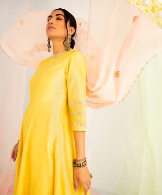 Sunshine yellow ayisha kurta set 3