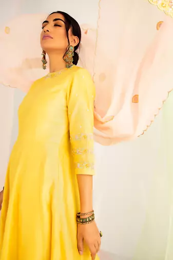 Sunshine yellow ayisha kurta set