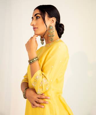 Sunshine yellow ayisha kurta set 5