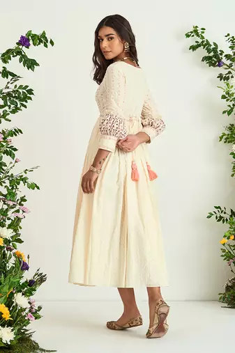Ivory embroidered tunic