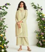 Green pure cotton kurta set