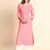 Pink Colour Ethnic Chikankari Embroidery Work Rayon Kurti