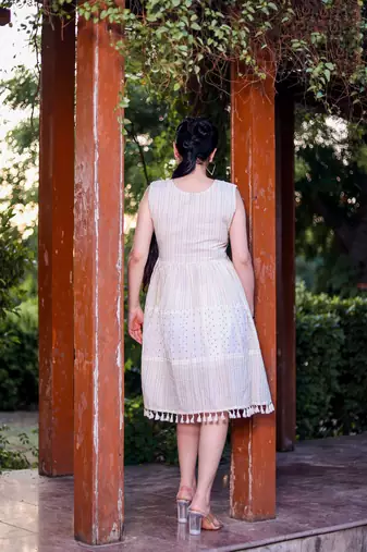  Off White Colour Kurti With Fancy Resham Embroidery And Girlish Looks