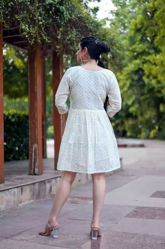  Off White Colour Kurti With Fancy Resham Embroidery And Girlish Looks