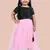 fit & flare velvet & net dress For girls
