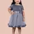 fit & flare velvet & net dress For girls