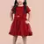 fit & flare velvet & net dress For girls