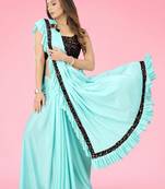 Shrithi Fashion Fab Women'S Ready To Wear Saree With Sequence Unstitched Blouse Piece