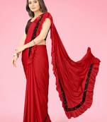 Shrithi Fashion Fab Women'S Ready To Wear Saree With Sequence Unstitched Blouse Piece