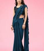 Shrithi Fashion Fab Women'S Ready To Wear Saree With Sequence Unstitched Blouse Piece