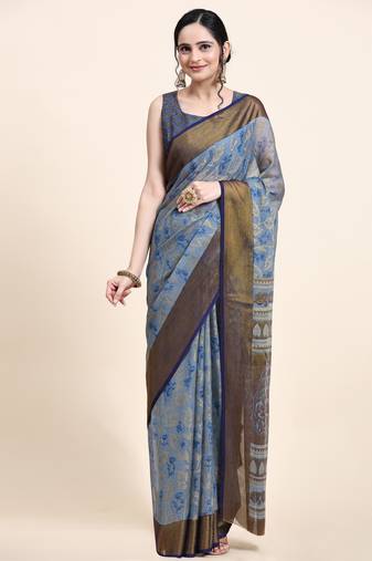 Janki-Jamboo   Printed Chiffon Art Sik Saree