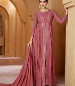 Light Maroon Colour Designer Salwaar Kameez For Girlish Wedding Party Looks