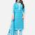 Salwar studio cotton dress material for women - sky blue colour
