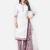 Salwar studio cotton dress material for women - light grey colour