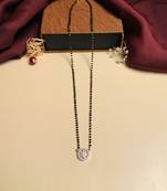 Latest gold plated american diamond mangalsutra