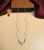 Latest gold plated american diamond mangalsutra