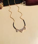 Latest gold plated american diamond mangalsutra