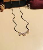 Latest gold plated american diamond mangalsutra