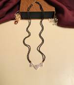 Latest gold plated american diamond mangalsutra