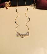 Latest gold plated american diamond mangalsutra